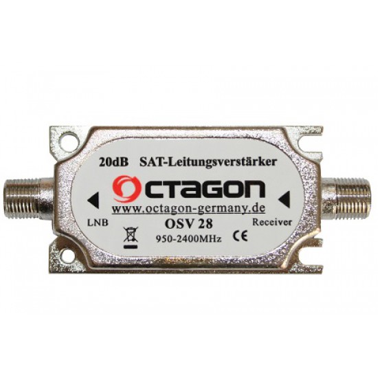 OCTAGON Sat-Leitungsverstärker OSV28 20dB (Inline Amplifier)