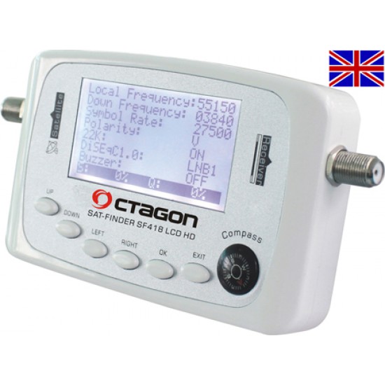 OCTAGON SAT-FINDER SF418 LCD HD (Englische Version)