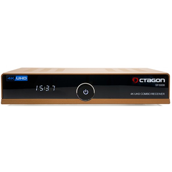 OCTAGON SF8008 4K UHD E2 DVB-S2X & DVB-C/T2 LIMITED GOLD EDITION (DUAL OS)